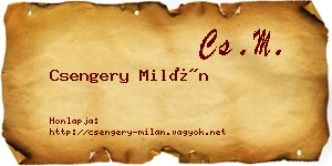 Csengery Milán névjegykártya